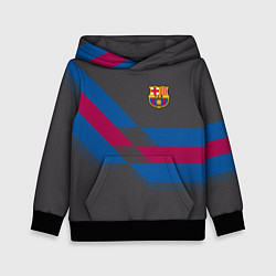 Толстовка-худи детская Barcelona FC: Dark style, цвет: 3D-черный