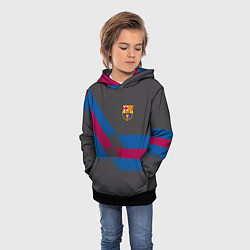 Толстовка-худи детская Barcelona FC: Dark style, цвет: 3D-черный — фото 2