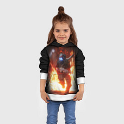 Толстовка-худи детская Titanfall fighter runs, цвет: 3D-белый — фото 2