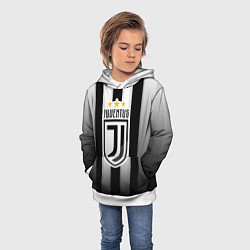 Толстовка-худи детская Juventus FC: New logo, цвет: 3D-белый — фото 2