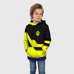 Толстовка-худи детская BVB FC: Yellow style, цвет: 3D-синий — фото 2