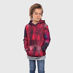 Толстовка-худи детская Dark Red, цвет: 3D-меланж — фото 2