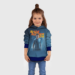 Толстовка-худи детская BR 2049: Rick Deckard, цвет: 3D-синий — фото 2