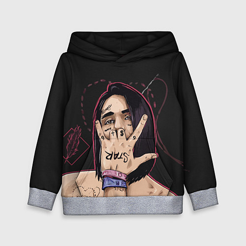 Детская толстовка Face Star / 3D-Меланж – фото 1