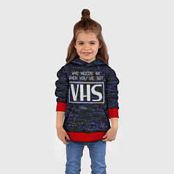 Толстовка-худи детская 4K VHS, цвет: 3D-красный — фото 2