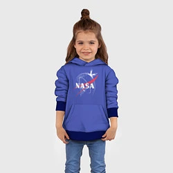 Толстовка-худи детская NASA: Blue Space, цвет: 3D-синий — фото 2
