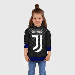 Толстовка-худи детская FC Juventus: Black Lines, цвет: 3D-синий — фото 2