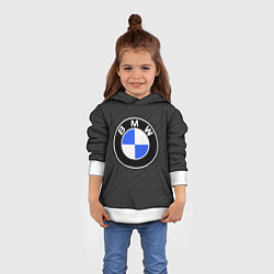Толстовка-худи детская BMW CARBON БМВ КАРБОН, цвет: 3D-белый — фото 2