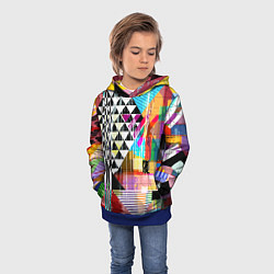 Толстовка-худи детская RGB Geometry, цвет: 3D-синий — фото 2