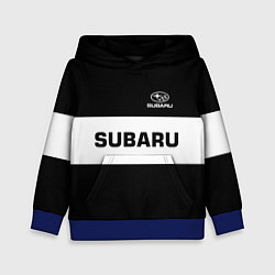 Толстовка-худи детская Subaru: Black Sport, цвет: 3D-синий