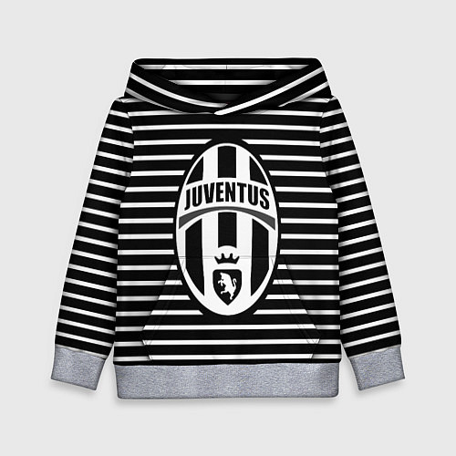 Детская толстовка FC Juventus: Black Lines / 3D-Меланж – фото 1