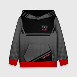 Толстовка-худи детская Audi: Crey & Black, цвет: 3D-красный