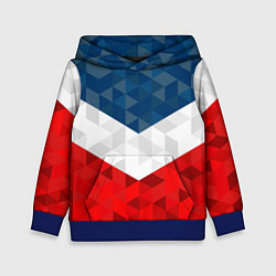 Толстовка-худи детская Форма России, цвет: 3D-синий