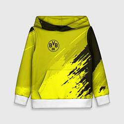 Толстовка-худи детская FC Borussia: Yellow Original, цвет: 3D-белый