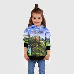 Толстовка-худи детская Майнкрафт: Дмитрий, цвет: 3D-черный — фото 2