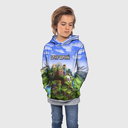 Толстовка-худи детская Майнкрафт: Григорий, цвет: 3D-меланж — фото 2