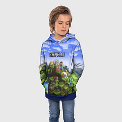 Толстовка-худи детская Майнкрафт: Кирилл, цвет: 3D-синий — фото 2