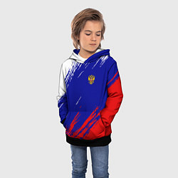 Толстовка-худи детская RUSSIA SPORT, цвет: 3D-черный — фото 2
