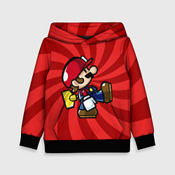 Толстовка-худи детская Super Mario: Red Illusion, цвет: 3D-черный