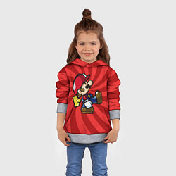 Толстовка-худи детская Super Mario: Red Illusion, цвет: 3D-меланж — фото 2