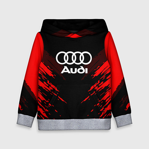 Детская толстовка Audi: Red Anger / 3D-Меланж – фото 1
