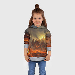 Толстовка-худи детская Linage II: Fire Dragon, цвет: 3D-меланж — фото 2