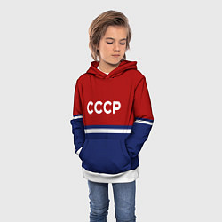 Толстовка-худи детская СССР: Спортсмен, цвет: 3D-белый — фото 2
