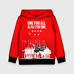 Толстовка-худи детская One for all & all for one, цвет: 3D-черный