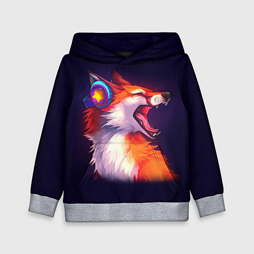 Детская толстовка Disco Fox / 3D-Меланж – фото 1