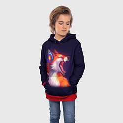 Толстовка-худи детская Disco Fox, цвет: 3D-красный — фото 2