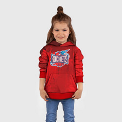 Толстовка-худи детская Rockets NBA, цвет: 3D-красный — фото 2