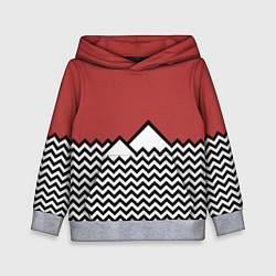 Толстовка-худи детская Горы Твин Пикс, цвет: 3D-меланж