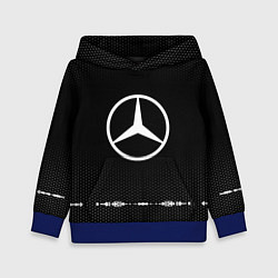 Толстовка-худи детская Mercedes: Black Abstract, цвет: 3D-синий