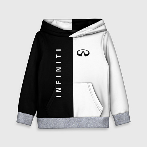 Детская толстовка Infiniti: Black & White / 3D-Меланж – фото 1
