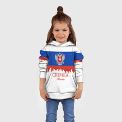 Толстовка-худи детская Crimea, Russia, цвет: 3D-белый — фото 2
