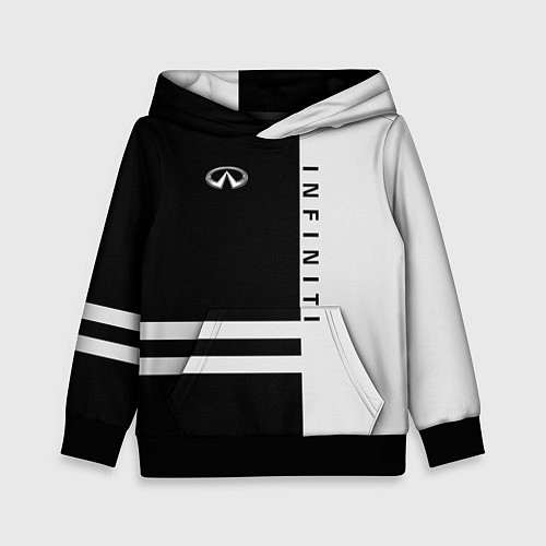 Детская толстовка Infiniti: B&W Lines / 3D-Черный – фото 1