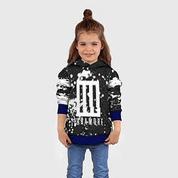 Толстовка-худи детская Paramore: Black & White, цвет: 3D-синий — фото 2