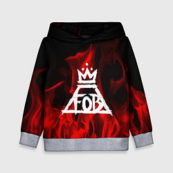 Толстовка-худи детская Fall Out Boy: Red Flame, цвет: 3D-меланж