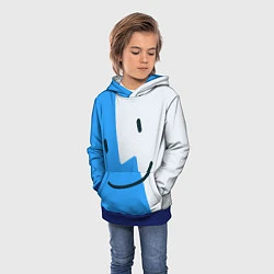 Толстовка-худи детская Mac OS Smile, цвет: 3D-синий — фото 2