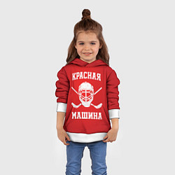 Толстовка-худи детская Красная машина, цвет: 3D-белый — фото 2