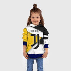 Толстовка-худи детская FC Juventus, цвет: 3D-синий — фото 2
