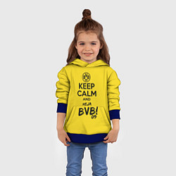 Толстовка-худи детская Keep Calm & Heja BVB, цвет: 3D-синий — фото 2