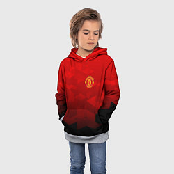 Толстовка-худи детская FC Man UTD: Red Poly, цвет: 3D-меланж — фото 2