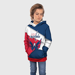 Толстовка-худи детская Washington Capitals, цвет: 3D-красный — фото 2