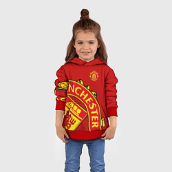 Толстовка-худи детская FC Man United: Red Exclusive, цвет: 3D-красный — фото 2