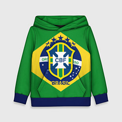Толстовка-худи детская CBF Brazil, цвет: 3D-синий