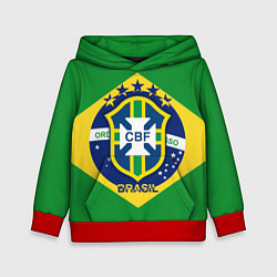 Толстовка-худи детская CBF Brazil, цвет: 3D-красный