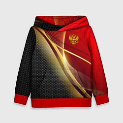 Толстовка-худи детская RUSSIA SPORT: Gold Collection, цвет: 3D-красный