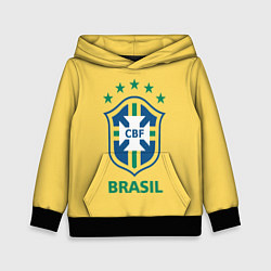 Толстовка-худи детская Brazil Team, цвет: 3D-черный