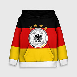 Толстовка-худи детская Немецкий футбол, цвет: 3D-белый